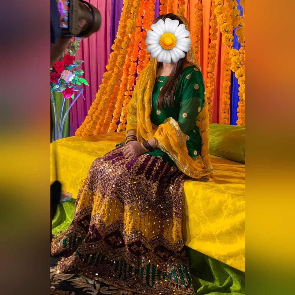 Mehndi Bridal Lehnga And Shirt